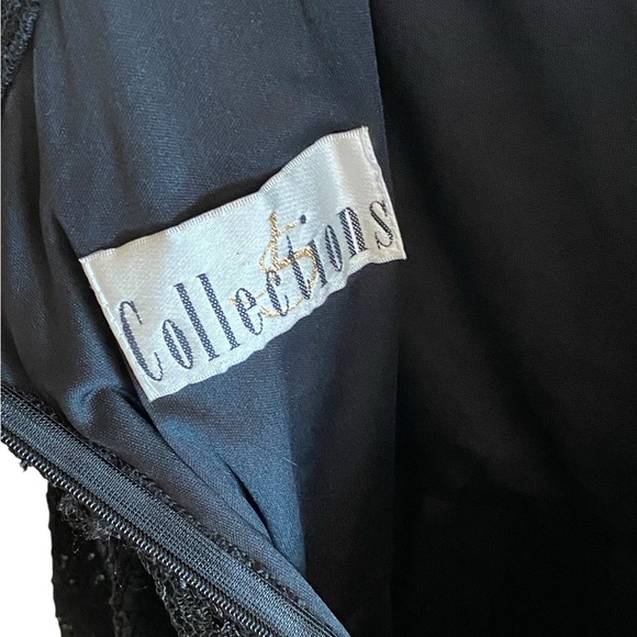 vintage 90s Girl black lace Chiffon sheer overlay babydoll dress Grunge Emo LBD - Picture 7 of 9